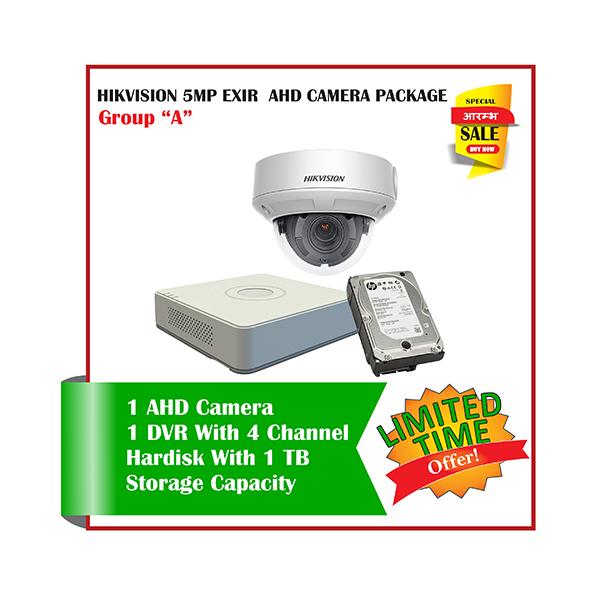 Hikvision 5MP Exir AHD CCTV Camera-Package