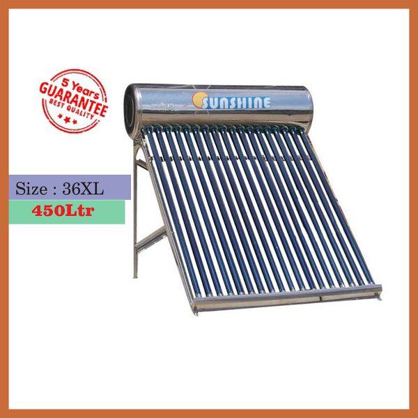 Sunshine Solar Water Heater-SU-36T-SS-450Ltr