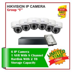 6 Hikvision IP Camera Set-Package F
