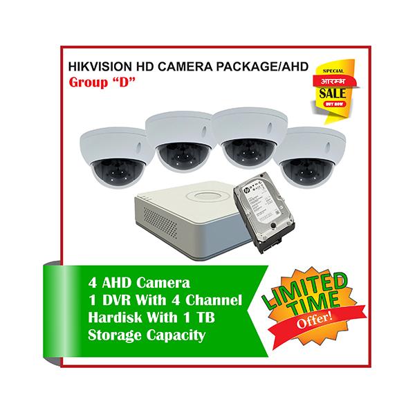 4 Hikvision HD camera Set-Package D