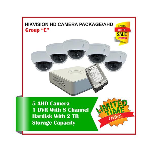 5 HIkvision HD camera Set-Package E