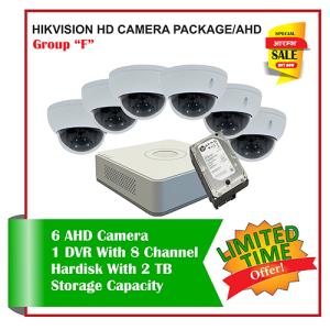 6 Hikvision HD Camera Set-Package F