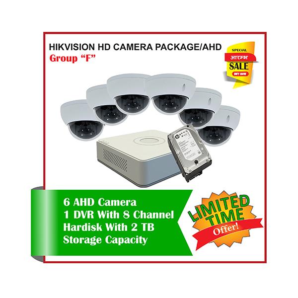 6 Hikvision HD Camera Set-Package F