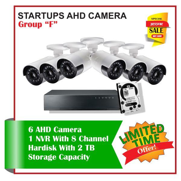 6 Startups AHD Camera Set-Package F