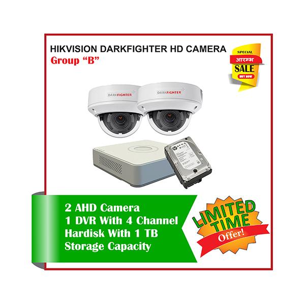 2 Hikvision HD Darkfighter CCTV Camera-Package B
