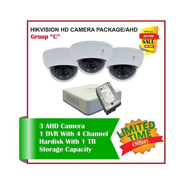 3 Hikvision HD Camera Set-Package C