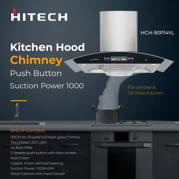 Hitech Kitchen Chimney 90cm Oil Collector HCH-90P14YL