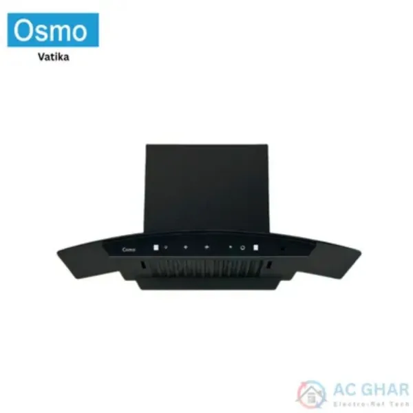 Osmo Vatika Chimney 90cm Black Finishing Baffle Filter