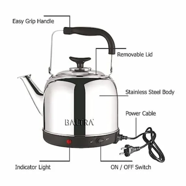 Baltra BC 175 Electric Whistling Kettle Solid Plus 6.5 Ltr
