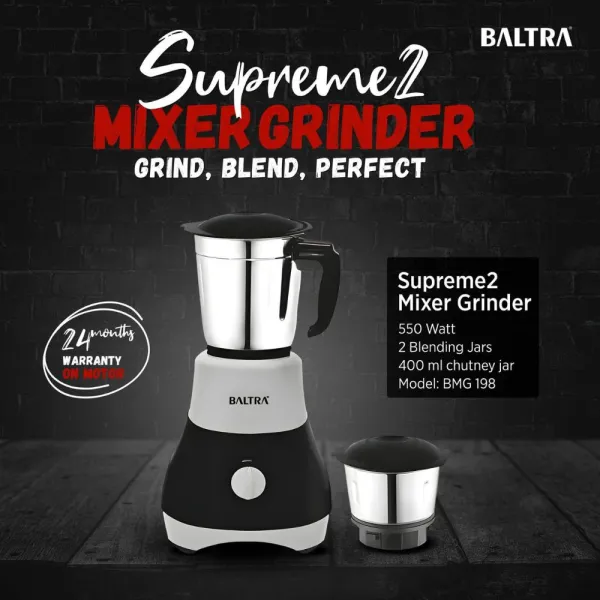 Baltra 550W Mixer Grinder Supreme 3 BMG 199