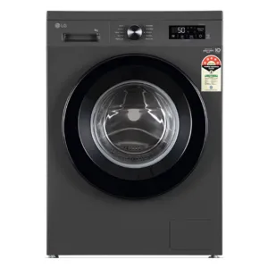 LG 8 Kg Front Load Washing Machine FB1208S6M1 6 Motion Direct Drive, Steam Function, Inverter DD Motor, Allergy Care, Middle Black