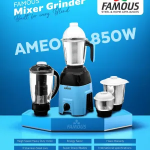 FAMOUS Mixer Grinder AMEO-850W Built for every blend