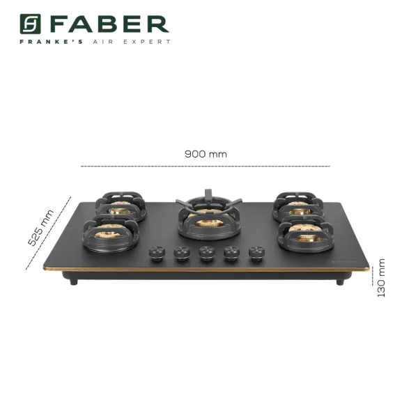 Faber 5 Burner Cooktops Hob Verona HD905 CI FFD AI