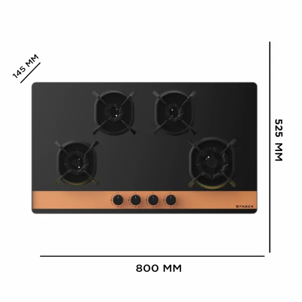 Faber 4 Burner Cooktop HOB UTOPIA PRO HT 804 BR CI