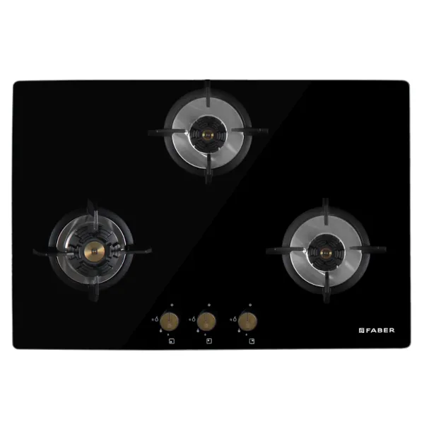 Faber 3 Burner Cooktop Hob Maxus HT 783 CRS BR CI AI