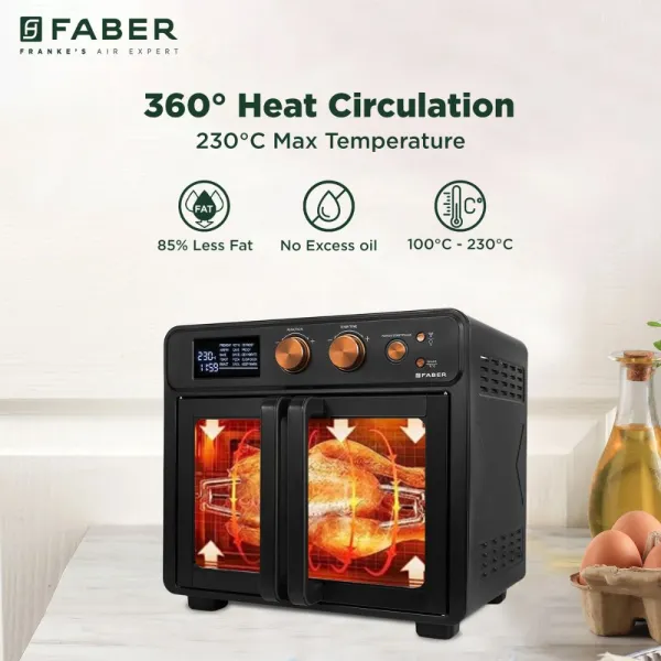 Faber Air Fryer Oven 25L, Digital Control