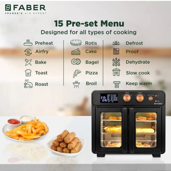 Faber Air Fryer Oven 25L, Digital Control