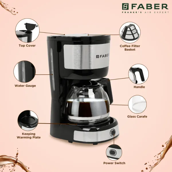 Faber Drip Coffee MACHINE FCM 0.6L SS BK