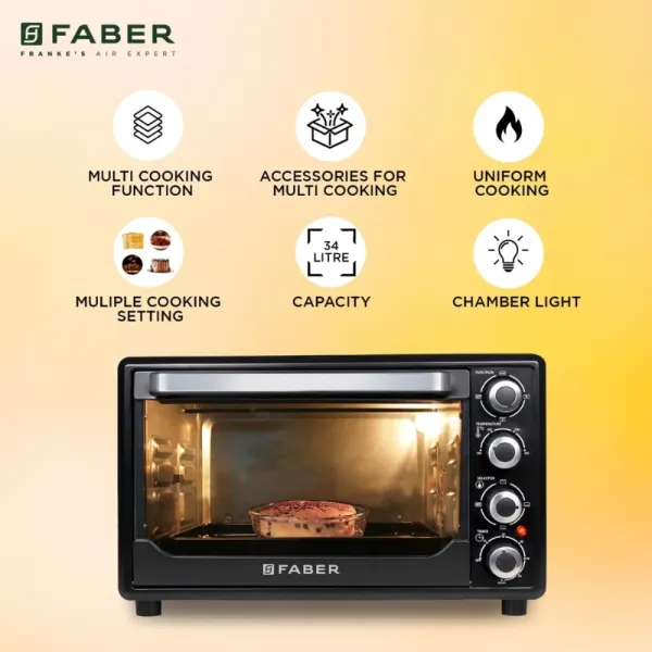 Faber Oven FOTG BK 45L - Oven, Toaster, Griller